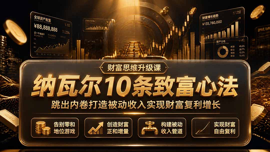付费文章：纳瓦尔10条致富心法，跳出内卷打造被动收入实现财富复利增长-HEIXMI（中国站）