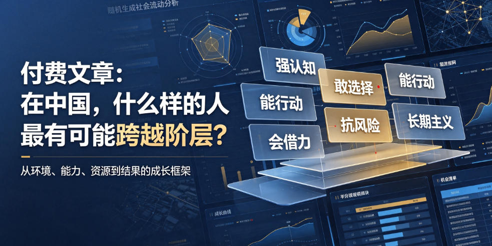 付费文章：在中国，什么样的人最有可能跨越阶层？-HEIXMI（中国站）