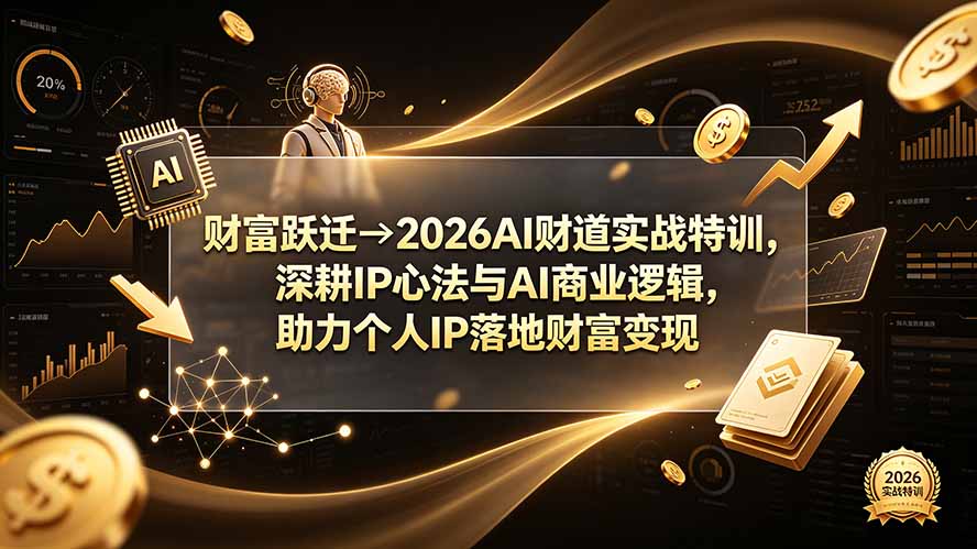财富跃迁→2026AI财道实战特训，深耕IP心法与AI商业逻辑，助力个人IP落地财富变现-HEIXMI（中国站）
