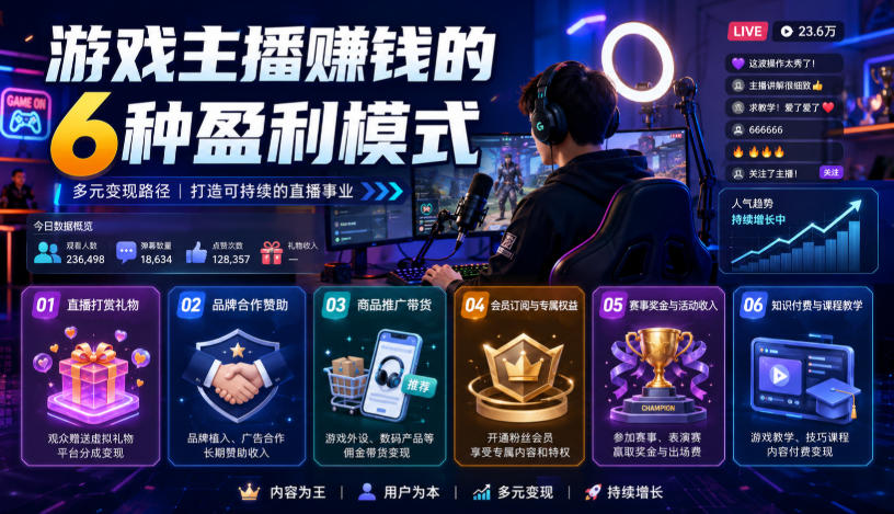 付费文章：游戏主播賺钱的6种盈利模式-HEIXMI（中国站）