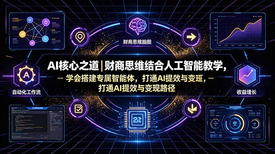 AI核心之道｜财商思维结合人工智能教学，学会搭建专属智能体，打通AI提效与变现路径-HEIXMI（中国站）