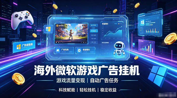 海外游戏广告自动挂G，轻资产海外副业风口，单设备稳定产出500+【揭秘】-HEIXMI（中国站）