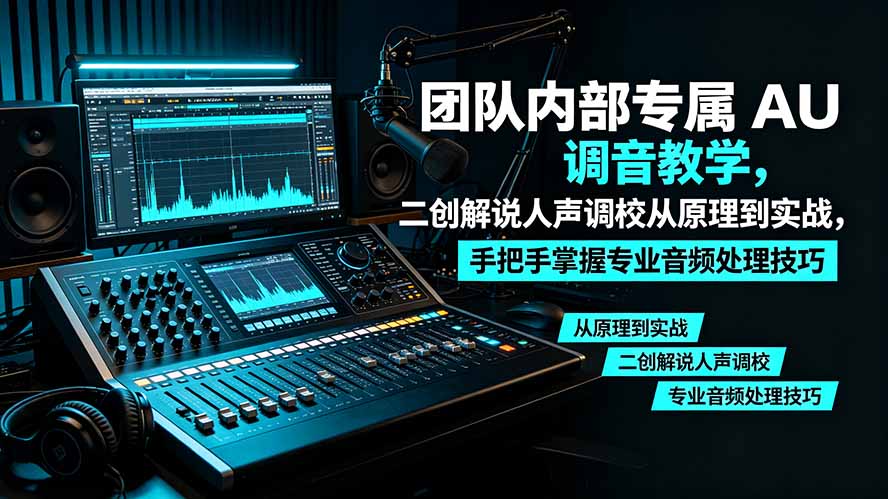 某大佬团队内部专属 AU 调音教学，二创解说人声调校从原理到实战，手把手掌握专业音频处理技巧-HEIXMI（中国站）