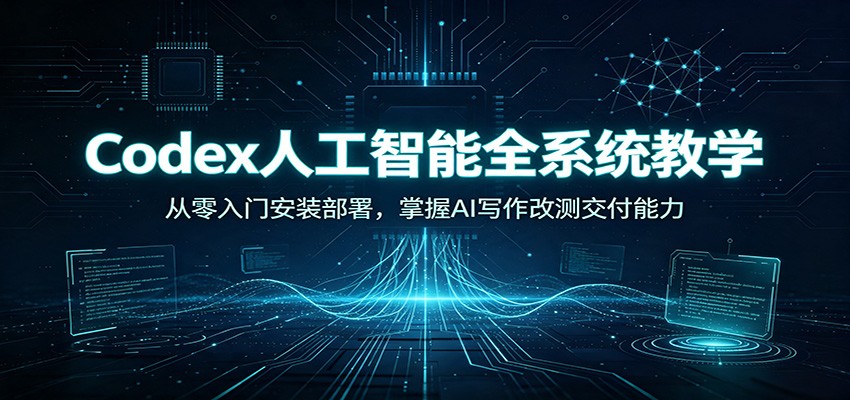 Codex人工智能全系统教学：从零入门安装部署，掌握AI写作改测交付能力-HEIXMI（中国站）