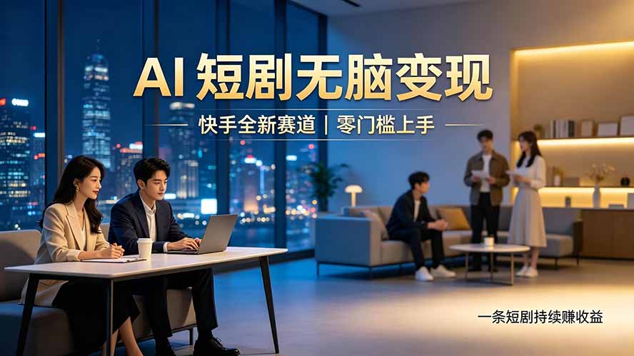 别乱找副业了，快手 AI 短剧零门槛长久被动增收-HEIXMI（中国站）