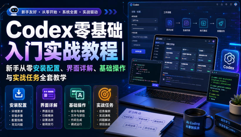 Codex零基础入门实战教程｜新手从零安装配置、界面详解、基础操作与实战任务全套教学-HEIXMI（中国站）