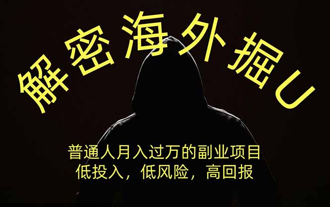 解密海外掘U，普通人月入过万的副业项目，低投入、低风险高回报，没有之一-HEIXMI（中国站）