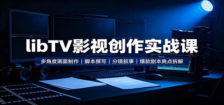 libTV影视创作实战课：多角度画面制作，脚本撰写，分镜叙事，爆款剧本爽点拆解-HEIXMI（中国站）