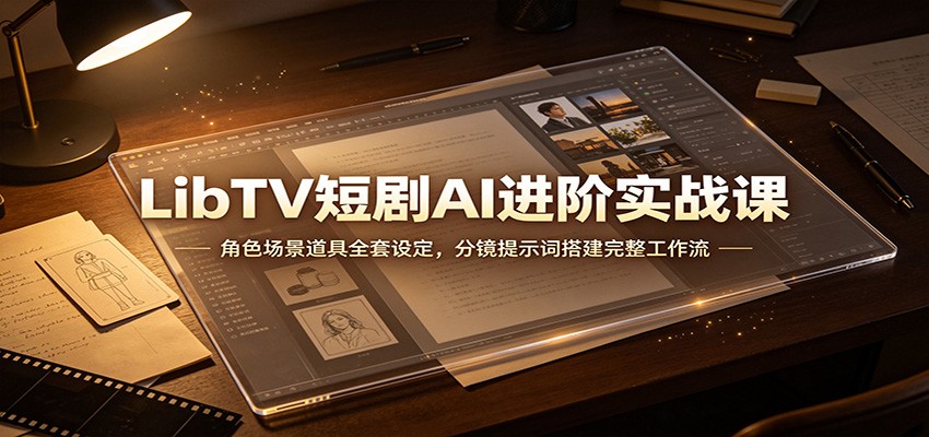 LibTV短剧AI进阶实战课：角色场景道具全套设定，分镜提示词搭建完整工作流-HEIXMI（中国站）