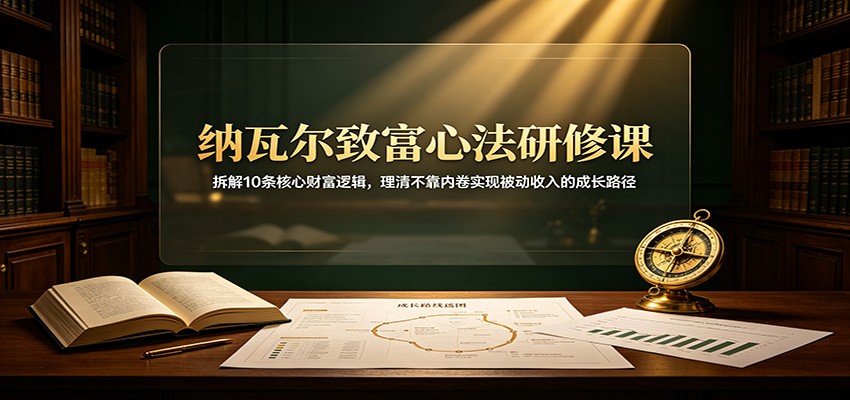 纳瓦尔致富心法研修课：拆解10条核心财富逻辑，理清不靠内卷实现被动收入的成长路径-HEIXMI（中国站）