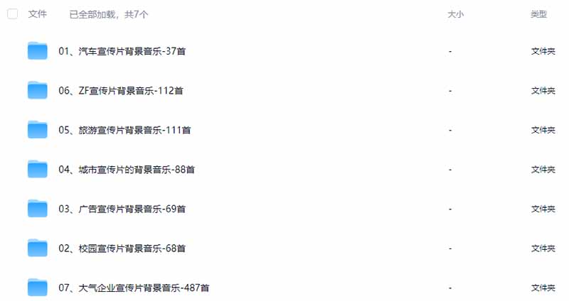 图片[3]-某宝付费购买，常用6G音效合集！970+首宣传片背景音乐，无版权可商用大气素材，分类清晰，高质量内容-HEIXMI（中国站）