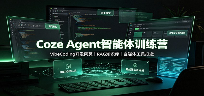 Coze Agent智能体训练营：VibeCoding开发网页，RAG知识库，自媒体工具打造-HEIXMI（中国站）