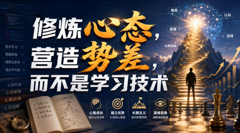 付费文章：修炼心态，营造势差，而不是学习技术-HEIXMI（中国站）