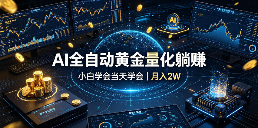 AI全自动黄金量化躺賺：小白学会当天学会，月入2W！【揭秘】-HEIXMI（中国站）