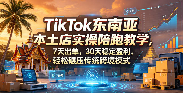 TikTok东南亚本土店实操陪跑教学，7天出单，30天稳定盈利，轻松碾压传统跨境模式(更新0819)-HEIXMI（中国站）