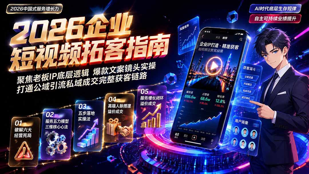 2026AI时代服务增长力实战课-无水印｜五力模型三维心法教学，破解门店客源流失低价内卷实现长效业绩增长-HEIXMI（中国站）