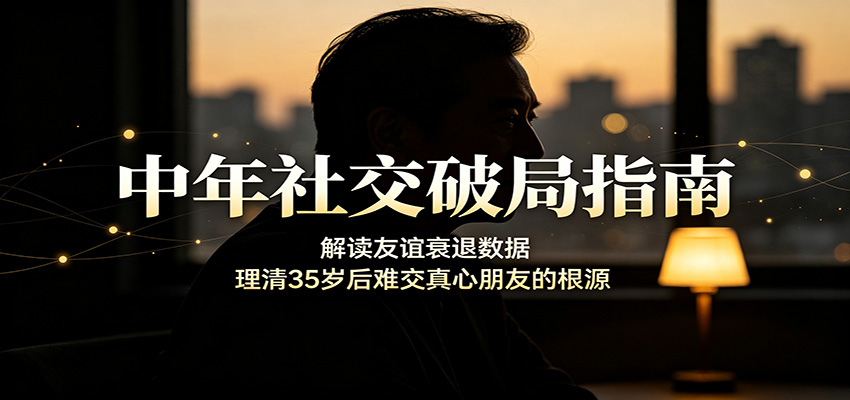 中年社交破局指南：解读友谊衰退数据，理清35岁后难交真心朋友的根源-HEIXMI（中国站）