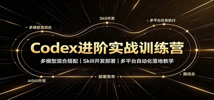 Codex进阶实战训练营：多模型混合搭配，Skill开发部署，多平台自动化落地教学-HEIXMI（中国站）