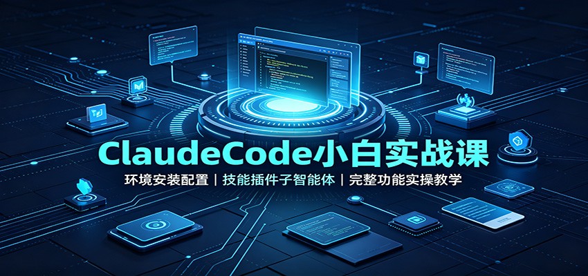 ClaudeCode小白实战课：环境安装配置，技能插件子智能体，完整功能实操教学-HEIXMI（中国站）
