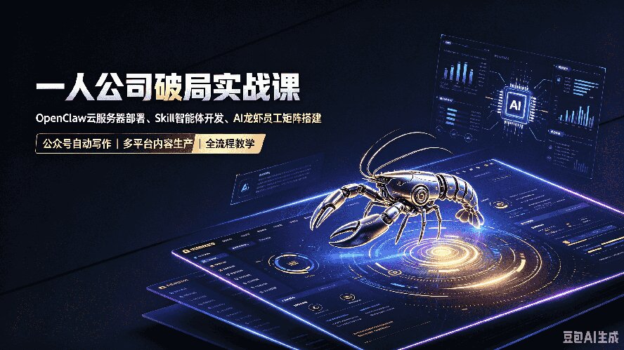 一人公司破局实战课｜OpenClaw云服务器部署、Skill智能体开发、AI龙虾员工矩阵搭建，公众号自动写作与多平台内容...-HEIXMI（中国站）