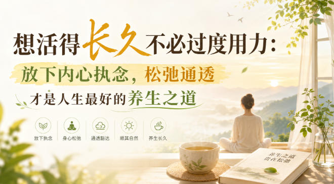 付费文章：想活得长久不必过度用力：放下内心执念，松弛通透才是人生最好的养生之道-HEIXMI（中国站）