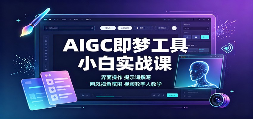 AIGC即梦工具小白实战课：界面操作，提示词撰写，画风视角氛围视频数字人教学-HEIXMI（中国站）