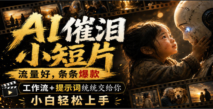 AI催泪小短片，流量好，条条爆款，工作流+提示词统统交给你，小白轻松上手-HEIXMI（中国站）