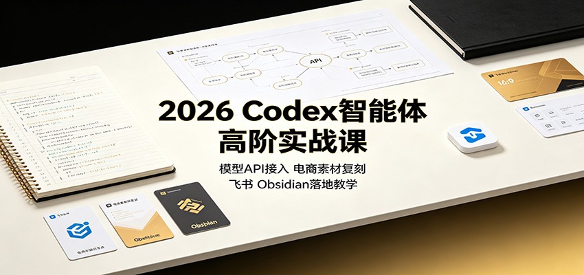 2026 Codex智能体高阶实战课：模型API接入，电商素材复刻，飞书Obsidian落地教学-HEIXMI（中国站）