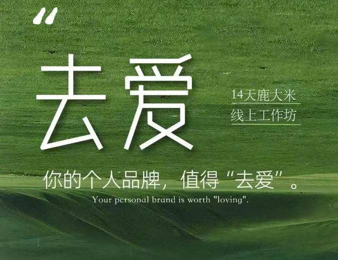 去爱14天鹿大米线上工作坊，你的个人品牌，值得“去爱”-HEIXMI（中国站）
