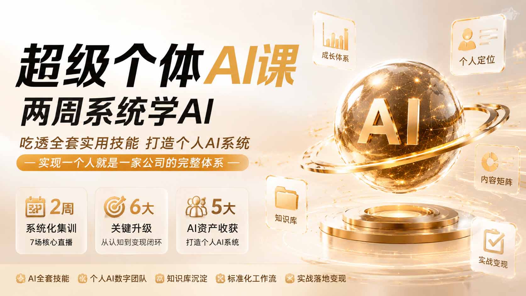 超级个体AI课 两周系统学AI；吃透全套实用技能打造个人AI系统，实现一个人就是一家公司的完整体系(更新0823-HEIXMI（中国站）