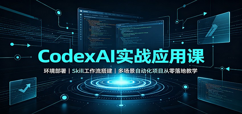 CodexAI实战应用课：环境部署Skill工作流搭建，多场景自动化项目从零落地教学-HEIXMI（中国站）