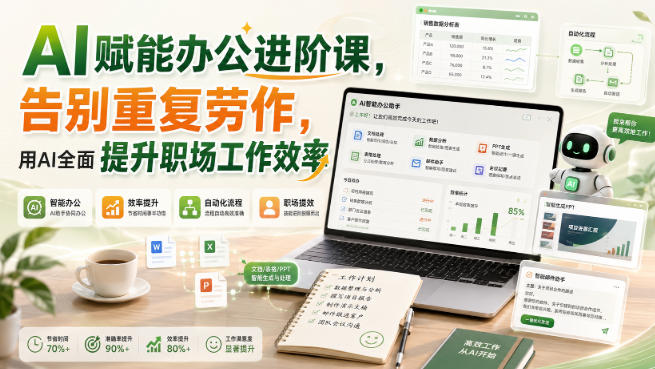 AI赋能办公进阶课，告别重复劳作，用AI全面提升职场工作效率-HEIXMI（中国站）