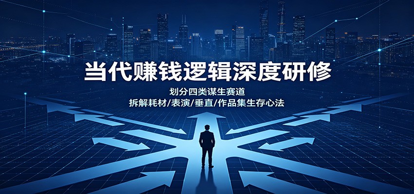 当代赚钱逻辑深度研修：划分四类谋生赛道，拆解耗材/表演/垂直/作品集生存心法-HEIXMI（中国站）