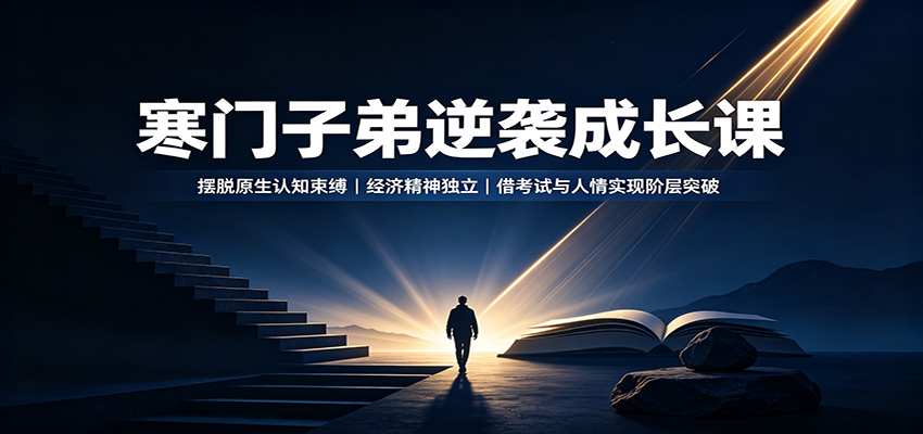 寒门子弟逆袭成长课：摆脱原生认知束缚，经济精神独立，借考试与人情实现阶层突破-HEIXMI（中国站）