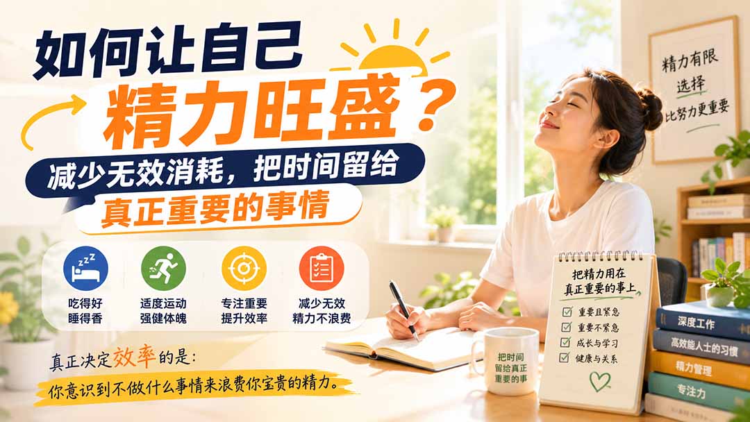付费文章：如何让自己精力旺盛？减少无效消耗，把时间留给真正重要的事情-HEIXMI（中国站）