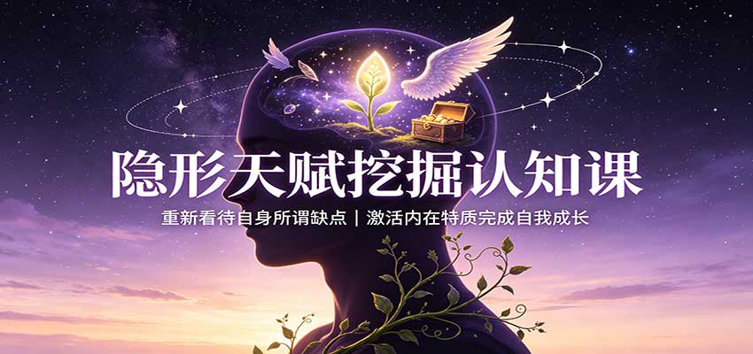 隐形天赋挖掘认知课：重新看待自身所谓缺点，激活内在特质完成自我成长-HEIXMI（中国站）