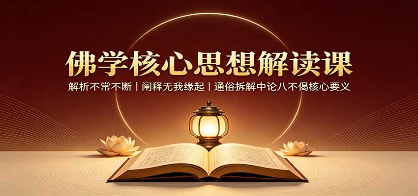 佛学核心思想解读课：解析不常不断，阐释无我缘起，通俗拆解中论八不偈核心要义-HEIXMI（中国站）