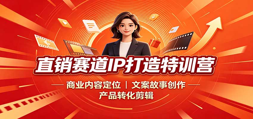 直销赛道IP打造特训营：商业内容定位，文案故事创作，产品转化剪辑-HEIXMI（中国站）