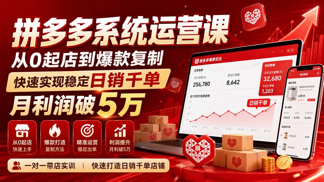 图片[1]-拼多多系统运营课(更新8月-HEIXMI（中国站）