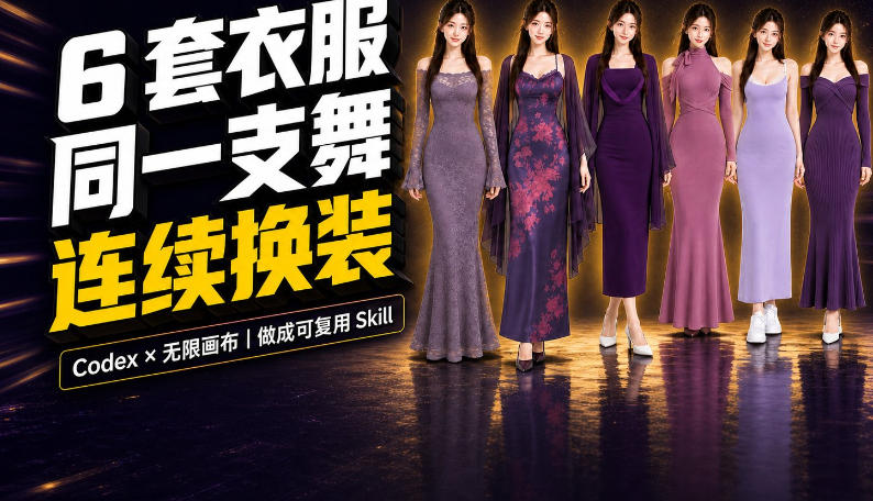 同一支舞，6套衣服按顺序切换：我把服装换装视频做成了一个Skill-HEIXMI（中国站）
