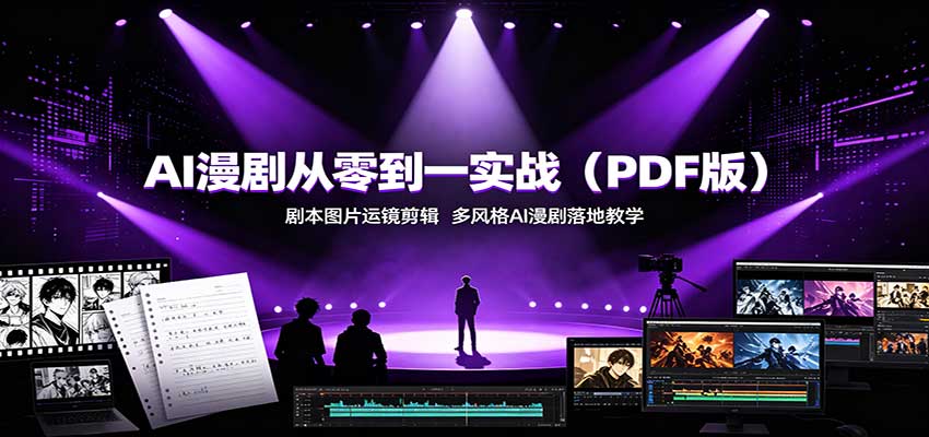 AI漫剧从零到一实战(PDF版)：剧本图片运镜剪辑，多风格AI漫剧落地教学-HEIXMI（中国站）
