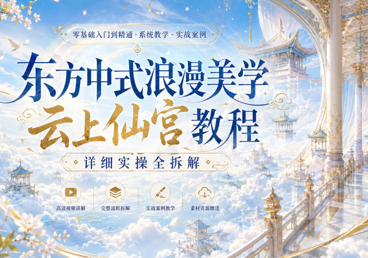 东方中式浪漫美学云上仙宫教程，详细实操全拆解-HEIXMI（中国站）