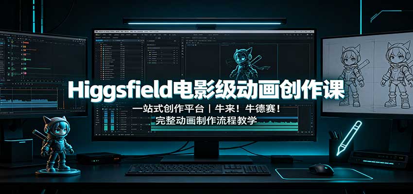 Higgsfield电影级动画创作课：一站式创作平台，牛来！牛德赛！完整动画制作流程教学-HEIXMI（中国站）