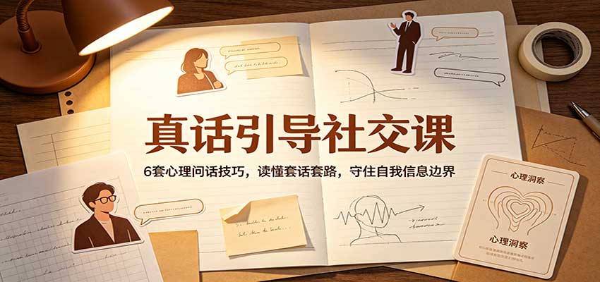 真话引导社交课：6套心理问话技巧，读懂套话套路，守住自我信息边界-HEIXMI（中国站）