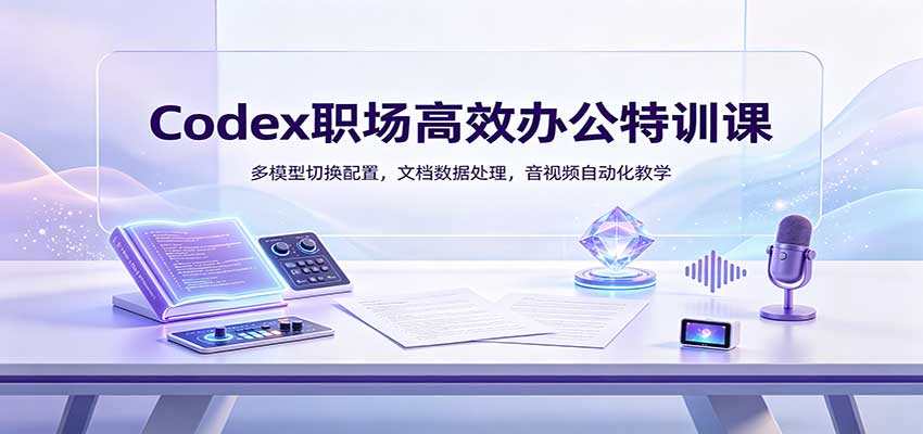 Codex职场高效办公特训课：多模型切换配置，文档数据处理，音视频自动化教学-HEIXMI（中国站）