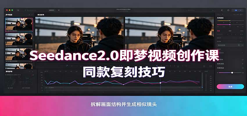 Seedance2.0即梦视频创作课：剧本式视频制作，同款复刻技巧，多行业案例落地教学-HEIXMI（中国站）