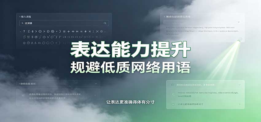 表达能力提升：语言塑造思想逻辑，规避低质网络用语，强化心智感知-HEIXMI（中国站）