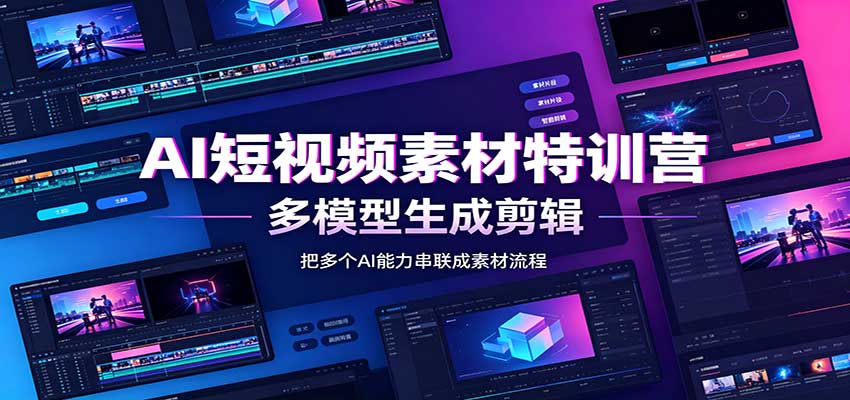 AI短视频素材特训营：Codex本地部署实操，多模型生成剪辑，爆量素材挖掘教学-HEIXMI（中国站）