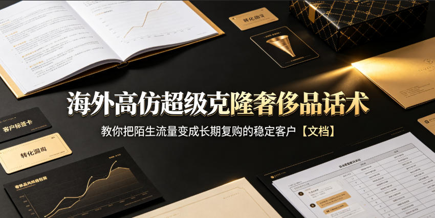 海外高仿超级克隆奢侈品话术，教你把陌生流量变成长期复购的稳定客户【文档】-HEIXMI（中国站）