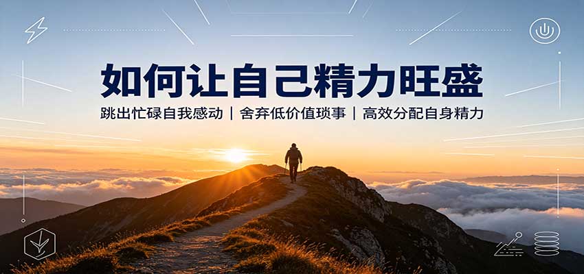 如何让自己精力旺盛：跳出忙碌自我感动，舍弃低价值琐事，高效分配自身精力-HEIXMI（中国站）